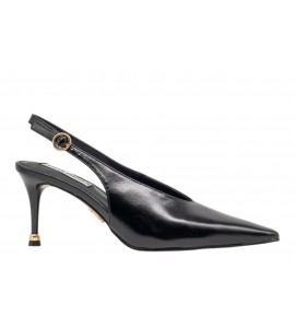 STEVE MADDEN SLINGBACK ARCHWAY BLACK LEAT