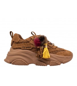 STEVE MADDEN SNEAKER POSSESION-PP CHESTNUT SUEDE