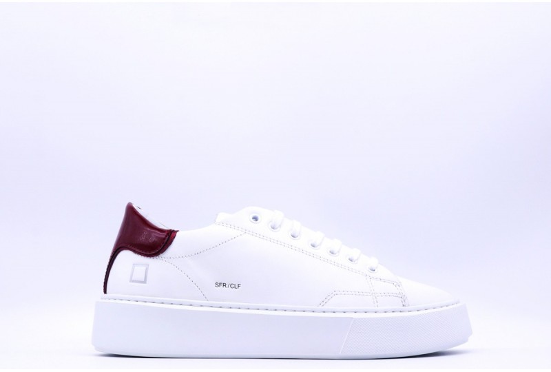 DATE SFERA CALF WHITE-BORDEAUX