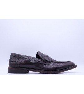 CORVARI Mocassino in pelle anticata MIELE FLOG/EB