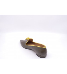 B-ROCK Ballerina in pelle con nappine