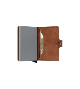 SECRID Miniwallet Vintage Cognac-Silver
