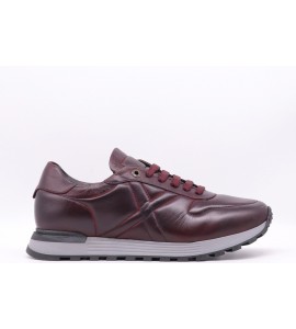 EXTON Sneakers uomo in pelle mostarda