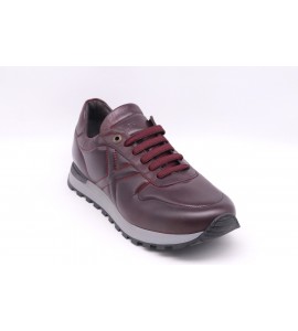 EXTON Sneakers uomo in pelle mostarda
