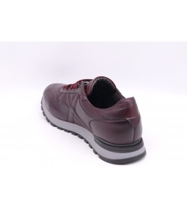 EXTON Sneakers uomo in pelle mostarda