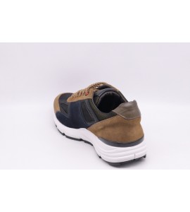 EXTON Sneakers uomo in camoscio nero