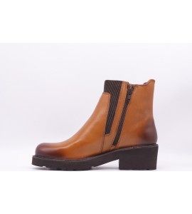 MELLUSO Tronchetto donna in pelle marrone