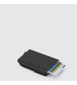 PIQUADRO Porta carte di credito con sliding system Black Square