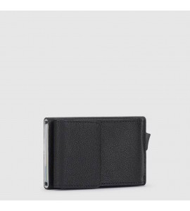 PIQUADRO Porta carte di credito con sliding system Black Square