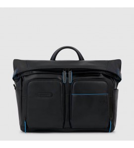 PIQUADRO Messenger roll top porta PC e iPad Blue Square