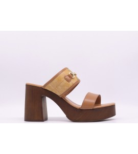 ALVIERO MARTINI Sandalo donna con tacco in legno