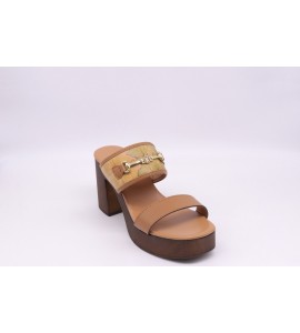 ALVIERO MARTINI Sandalo donna con tacco in legno