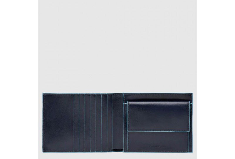 Porta Carte Di Credito Con Sliding System RFID Blue Square NERO