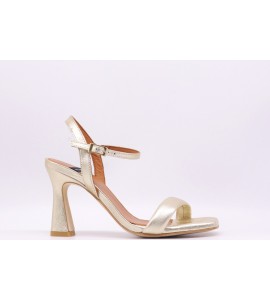 ANGEL ALARCON CAROLE - Sandali da donna in pelle metallizzata con tacco