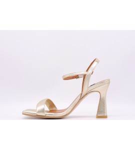 ANGEL ALARCON CAROLE - Sandali da donna in pelle metallizzata con tacco