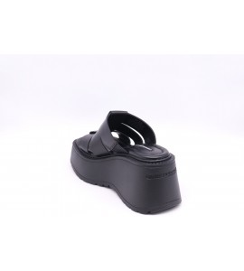 WINDSOR SMITH CAPRICORN BLK LEATHE SANDALO DONNA