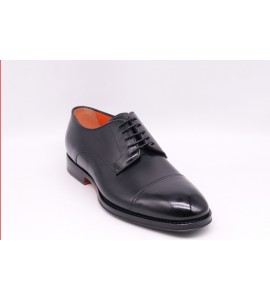 SANTONI STRINGATA OXFORD DA UOMO IN PELLE NERA