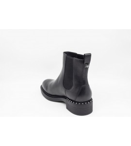 ASH STIVALETTI CHELSEA IN PELLE NERA FANCY