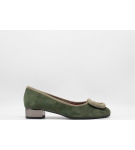 LE BABE Decollete velour green