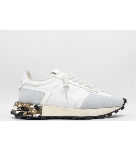 AKMAN Sneaker uomo in pelle con inserti in pelle scamosciata