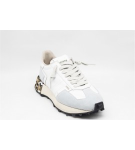 AKMAN Sneaker uomo in pelle con inserti in pelle scamosciata