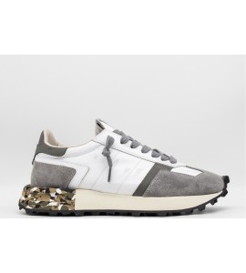 AKMAN Sneaker uomo in pelle con inserti in pelle scamosciata