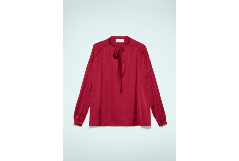 GAELLE Blusa In Raso Bordeaux