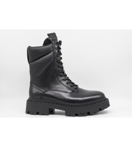 ASH STIVALI STRINGATI IN PELLE NERA