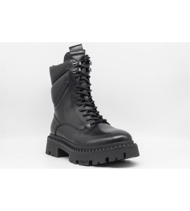 ASH STIVALI STRINGATI IN PELLE NERA