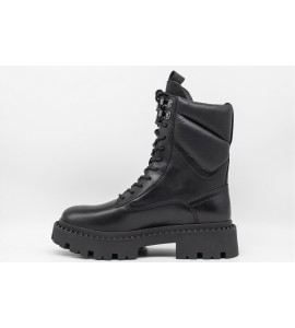 ASH STIVALI STRINGATI IN PELLE NERA