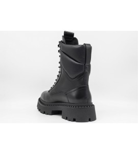 ASH STIVALI STRINGATI IN PELLE NERA