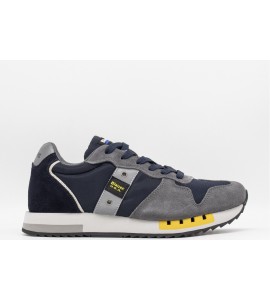 BLAUER Sneakers uomo in pelle scamosciata e tessuto tecnico