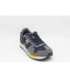 BLAUER Sneakers uomo in pelle scamosciata e tessuto tecnico