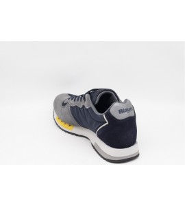 BLAUER Sneakers uomo in pelle scamosciata e tessuto tecnico