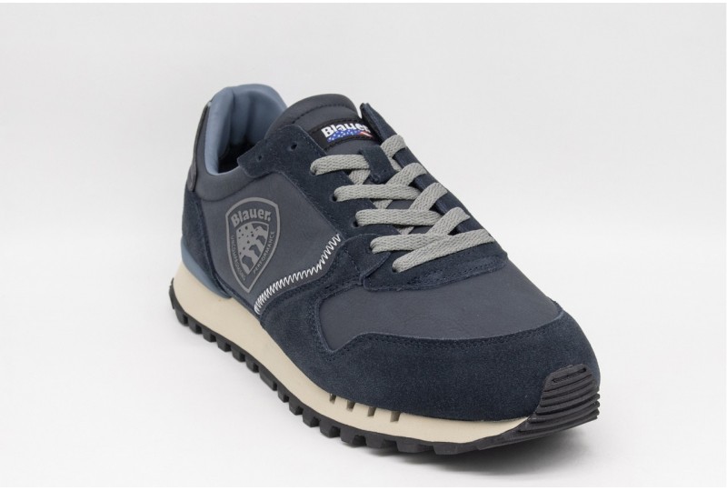 BLAUER Sneakers uomo in pelle scamosciata
