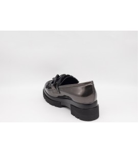 LADY SOFT Mocassino donna con frange e catena