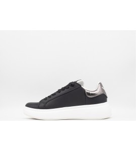 Y-NOT Sneakers donna white silver metal