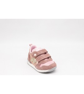 FALCOTTO Sneakers in pelle e tessuto - Cipria