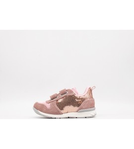 FALCOTTO Sneakers in pelle e tessuto - Cipria
