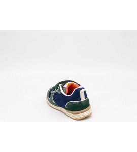 FALCOTTO Sneakers in pelle e suede - Blu-Verde