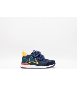 FALCOTTO Sneaker in suede e tessuto camouflage - Navy