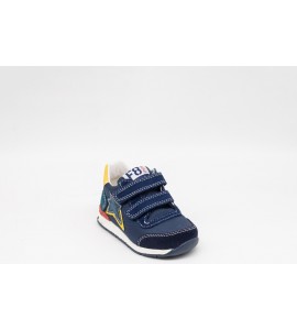 FALCOTTO Sneaker in suede e tessuto camouflage - Navy