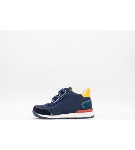 FALCOTTO Sneaker in suede e tessuto camouflage - Navy
