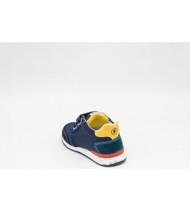 FALCOTTO Sneaker in suede e tessuto camouflage - Navy