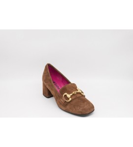 LE BABE Mocassino velour brown