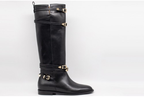 WO MILANO Stivale donna in vitello nero