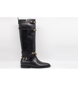 WO MILANO Stivale donna in vitello nero