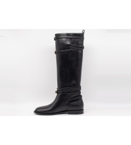 WO MILANO Stivale donna in vitello nero