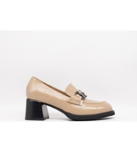 DONNA SOFT Mocassini in pelle con tacco