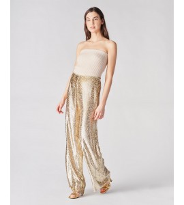 JUCCA Pantalone Ampio Dorato